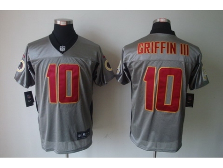 Nike Washington Redskins 10 Robert Griffin III Grey Elite Shadow NFL Jersey