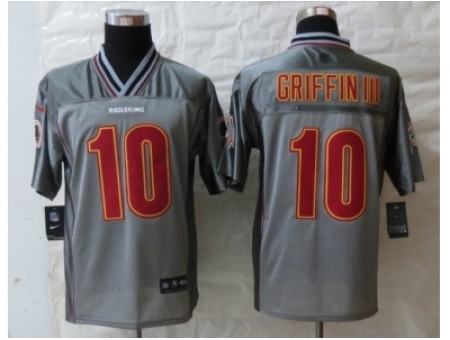 Nike Washington RedSkins 10 Robert Griffin III Grey Elite Vapor NFL Jersey