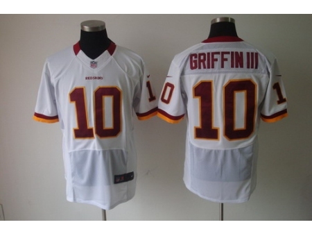 Nike Washington Redskins 10 Robert Griffin III White Elite NFL Jersey