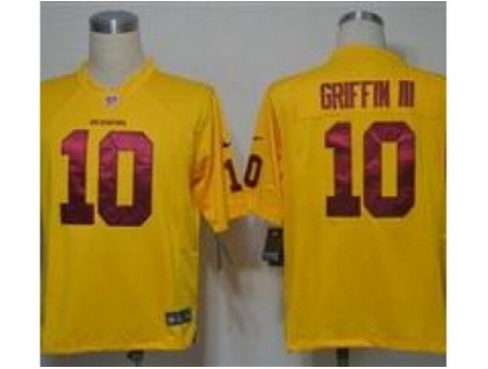 Nike Washington Redskins 10 Robert Griffin III Yellow Elite NFL Jersey