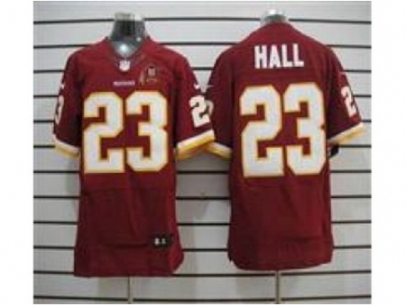 Nike Washington Redskins 23 DeAngelo Hall Red Elite 80TH Patch NFL Jersey