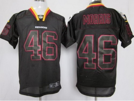 Nike Washington Redskins 46 Alfred Morris Black Elite Lights Out NFL Jersey