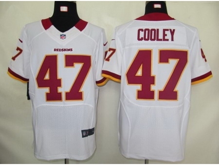 Nike Washington RedSkins 47 Chris Cooley White Elite NFL Jersey