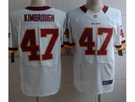 Nike Washington Redskins 47 Jeremy Kimbrough White Elite NFL Jersey