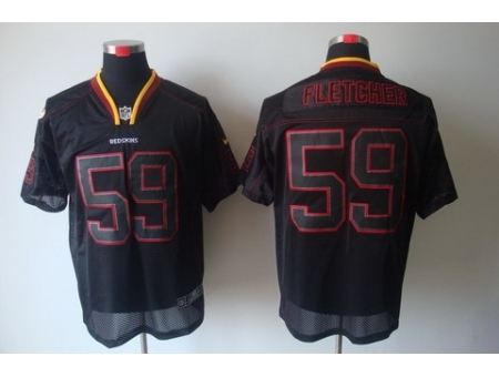 Nike Washington Redskins 59 London Fletcher Black Elite Lights Out NFL Jersey