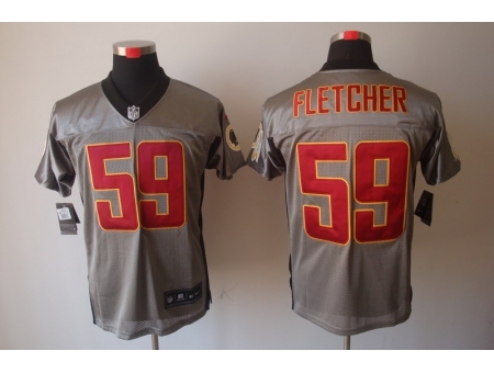 Nike Washington Redskins 59 London Fletcher Grey Elite Shadow NFL Jersey