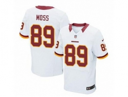 Nike Washington Redskins 89 Santana Moss white Elite NFL Jersey