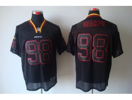 Nike Washington Redskins 98 Brian Orakpo Black Elite Lights Out NFL Jersey