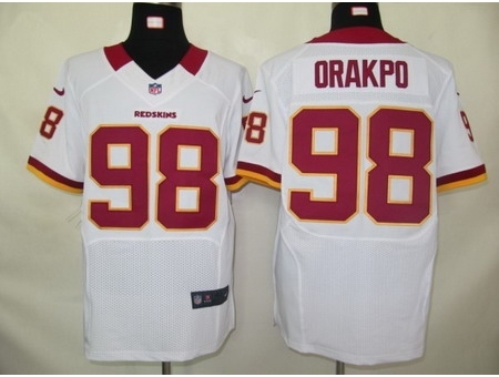 Nike Washington RedSkins 98 Brian Orakpo White Elite NFL Jersey