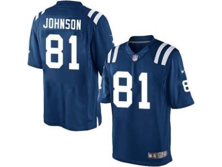 Nike Indianapolis Colts 81 Andre Johnson Blue Game NFL Jersey