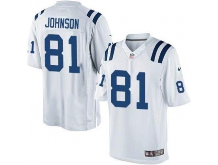 Nike Indianapolis Colts 81 Andre Johnson White Game NFL Jersey