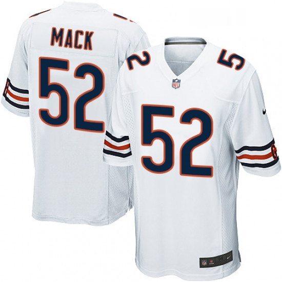 Mens Nike Chicago Bears 52 Khalil Mack Game White NFL Jersey