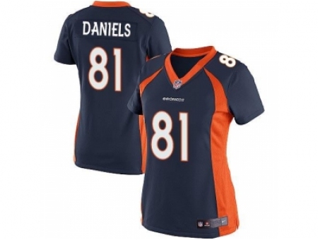 Women Nike Denver Broncos 81 Owen Daniels blue NFL Jersey