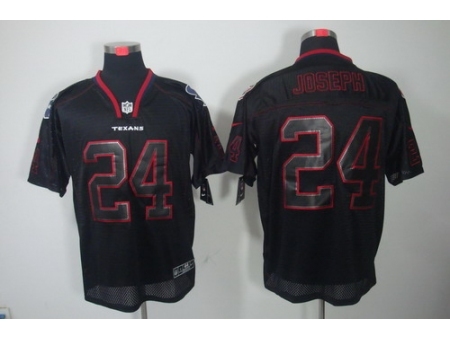 Nike Houston Texans 24 Johnathan Joseph Black Elite Lights Out NFL Jersey