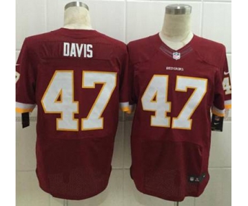 nike nfl jerseys washington redskins 47 davis white[Elite][davis]