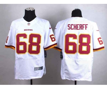 nike nfl jerseys washington redskins 68 scherff white[Elite]