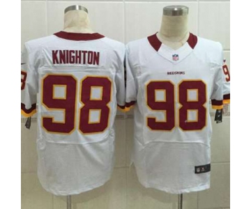 nike nfl jerseys washington redskins 98 knighton white[Elite][knighton]