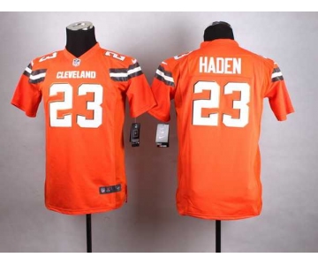 nike youth nfl jerseys cleveland browns 23 joe haden orange[nike][new style]