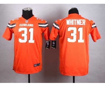 nike youth nfl jerseys cleveland browns 31 whitner orange[nike][new style]