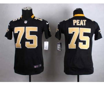 nike youth nfl jerseys new orleans saints 75 peat black[nike]