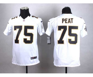 nike youth nfl jerseys new orleans saints 75 peat white[nike]