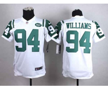 nike youth nfl jerseys new york jets 94 williams white[nike]