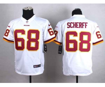 nike youth nfl jerseys washington redskins 68 scherff white[nike]