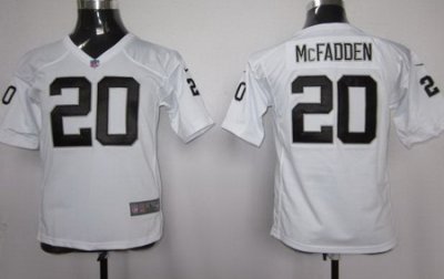 Youth Nike Oakland Raiders #20 Darren McFadden White Nike NFL Jerseys