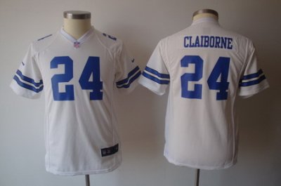 Youth Nike Dallas Cowboys 24# Morris Claiborne White Nike NFL Jerseys