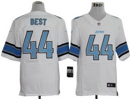 Nike Detroit Lions 44 Jahvid Best White Elite NFL Jersey