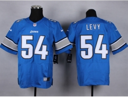 Nike Detroit Lions 54 DeAndre Levy Blue Elite NFL Jersey