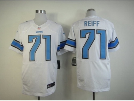 Nike Detroit Lions 71 Riley Reiff white Elite NFL Jersey