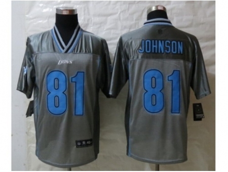 Nike Detroit Lions 81 Calvin Johnson Grey Elite Vapor NFL Jersey