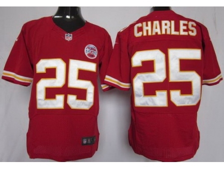 Nike Kansas City Chiefs 25 Jamaal Charles Red Elite NFL Jersey