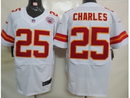 Nike Kansas City Chiefs 25 Jamaal Charles White Elite NFL Jersey