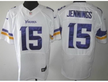 Nike Minnesota Vikings 15 Greg Jennings White Elite NFL Jersey