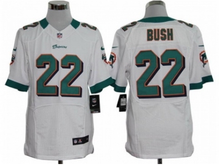 Nike Miami Dolphins 22 Reggie Bush white Elite NFL Jersey