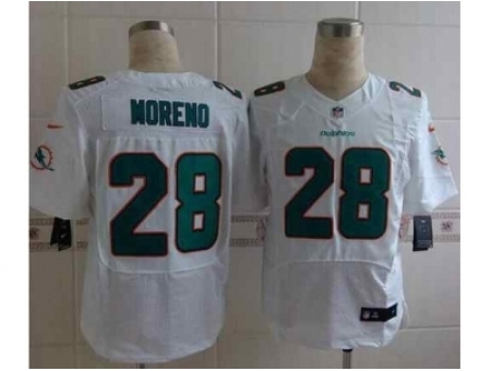 Nike Miami Dolphins 28 Knowshon Moreno White Elite NFL Jersey