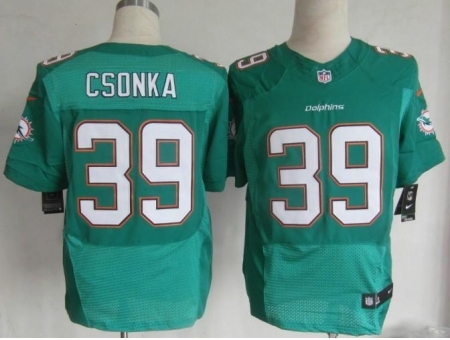 Nike Miami Dolphins 39 Larry Csonka Green Elite NFL Jersey