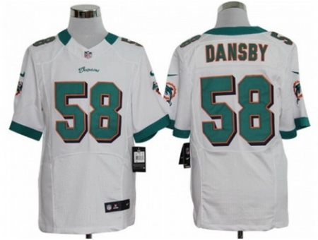 Nike Miami Dolphins 58 Karlos Dansby white Elite NFL Jersey