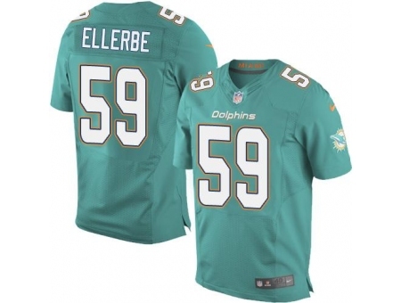 Nike Miami Dolphins 59 Dannell Ellerbe Elite Green Team NFL Jers