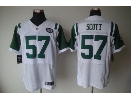 Nike New York Jets 57 Bart Scott White Elite NFL Jersey