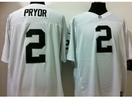 Nike Oakland Raiders 2 Terrelle Pryor White Elite NFL Jersey