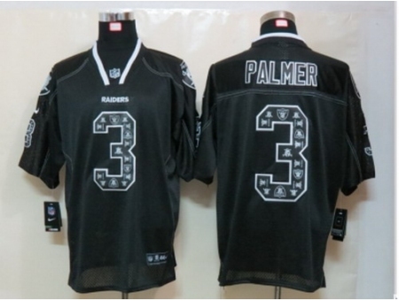 Nike Oakland Raiders 3 Carson Palmer Black Elite Lights Out Fashion NFL Jersey