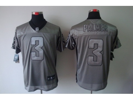 Nike Oakland Raiders 3 Carson Palmer Grey Elite Shadow NFL Jersey