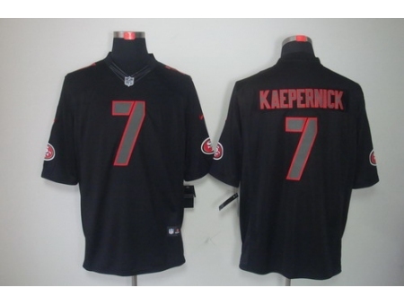 Nike San Francisco 49ers 7 Colin Kaepernick Black Limited Impact NFL Jersey