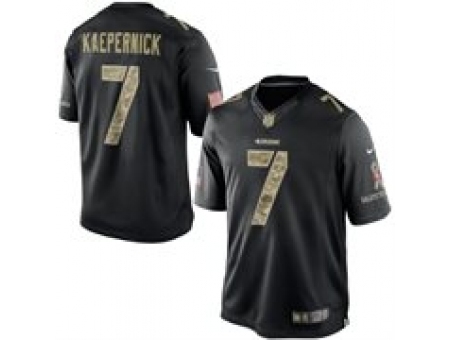 Nike San Francisco 49ers 7 Colin Kaepernick Black Limited Salute To Service NFL Jersey