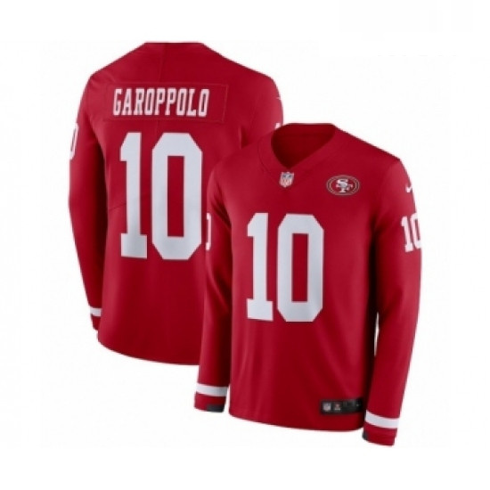 Mens Nike San Francisco 49ers 10 Jimmy Garoppolo Limited Red The