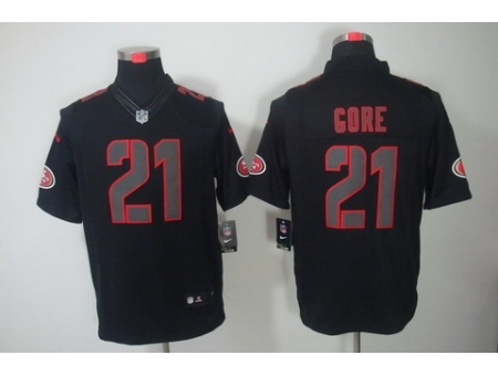 Nike San Francisco 49ers 21 Frank Gore Black Limited Impact NFL 