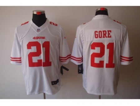 Nike San Francisco 49ers 21 Frank Gore White Limited NFL Jersey